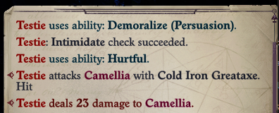 Smacking Camellia with hurtful