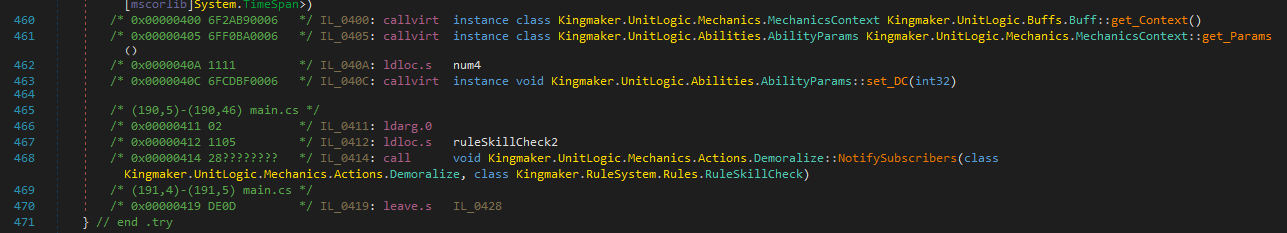 New IL code